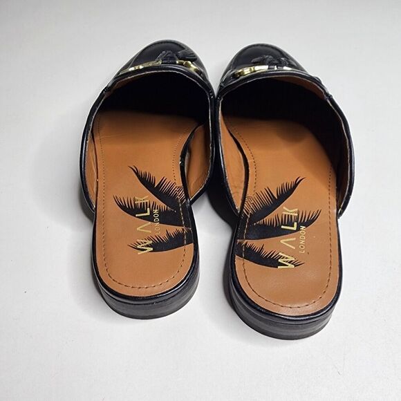 Walk London Terry Slip On Tassel Loafers Black Men's Size 9 - Picture 5 of 8